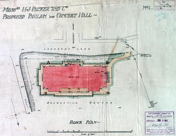 Plans for the pavilion and concert hall