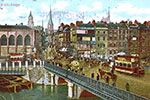 Bristol Bridge and St. Nicholas Church. 1905 postcard.