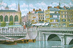 Bristol Bridge and St. Nicholas Church. 1906 postcard.