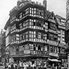 The Dutch House in 1902. This 17th century building used to stand on the corner of Wine and High Streets. It was destroyed during the raid of Sunday, 24th November 1940.