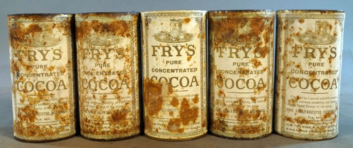 Tins of Fry's Cocoa