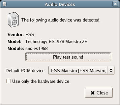 Fedora Soundcard Detection
