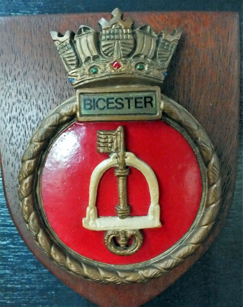 HMS Bicester plaque