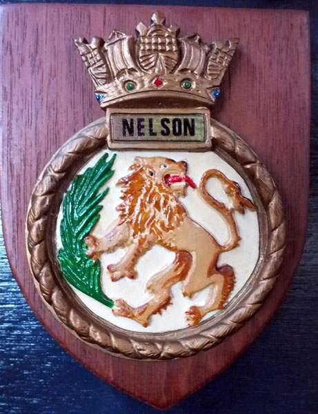 HMS Nelson plaque