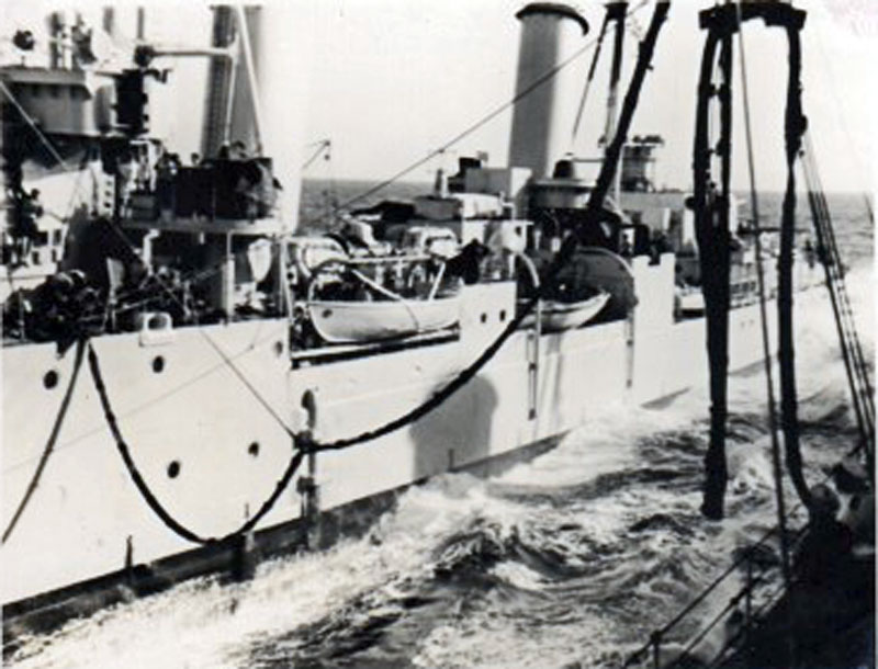 HMS Phoebe, resupply exercise