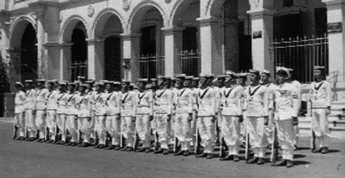 HMS Chevron's Coronation Guard, Port Said, 1953