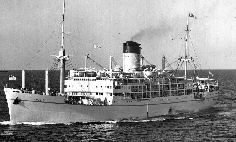 Royal Yacht Gothic in 1953