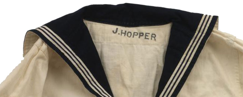 Royal Navy jumper stamped with J. Hopper