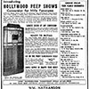 Hollywood Peep Show conversion of the Panoram by William Nathanson. Billboard January 1, 1944 issue.