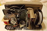 A 580 projector looking at the rear. The motor is on the left.