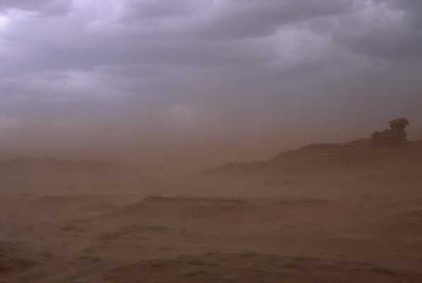 A desert sandstorm