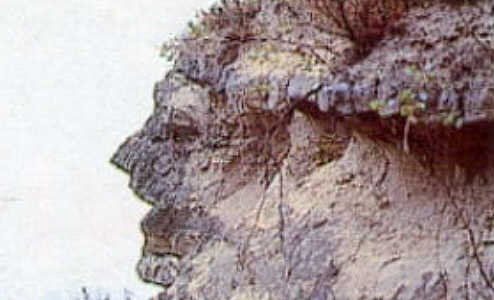 Face in rock