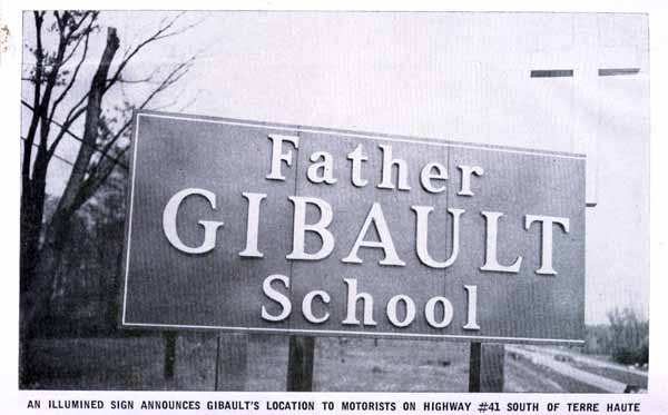 Main sign, Gibault School for Boys, Terre Haute