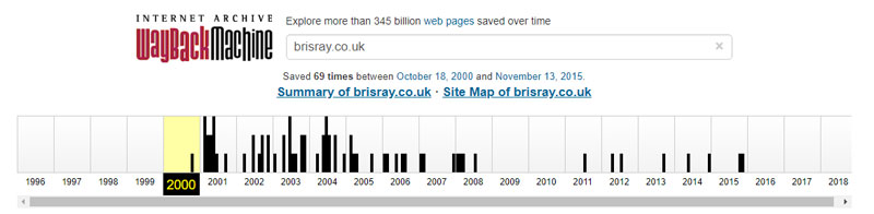 Internet Archive Wayback Machine captures of brisray.co.uk
