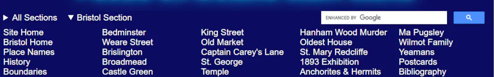 The Bristol submenu