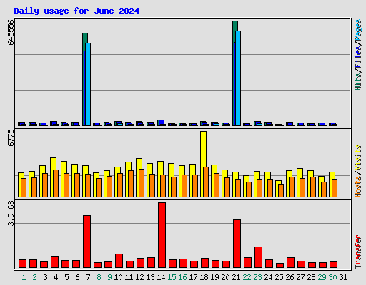 Daily usage for June 2024