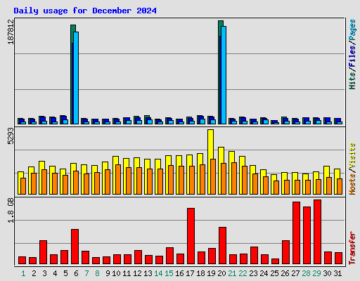 Daily usage for December 2024