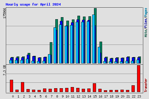 Hourly usage for April 2024