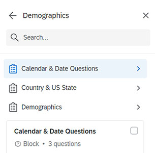 Inserting the Qualtrics single line date picker