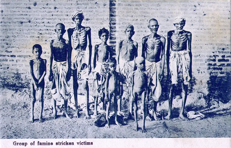 Group of Famine Stricken Victims
