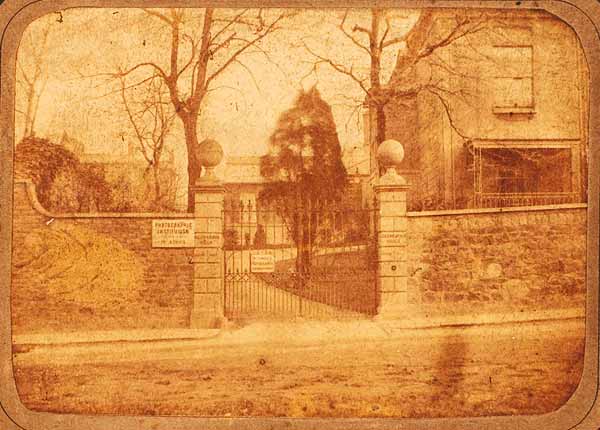 Entrance to Hentry Vines' Photographic Institute, 1856