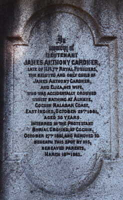 Plaque to James Anthony Gardner
