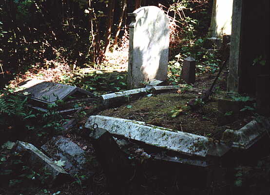 Damaged graves - Arno's Vale Cemetery