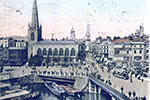 Bristol Bridge and St. Nicholas Church. 1906 postcard.