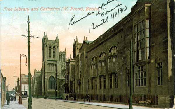 Central Reference Library, the Norman Arch and Cathedral, Bristol