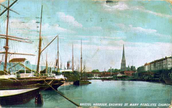 Bristol's Floating Harbour with St. Mary Redcliffe