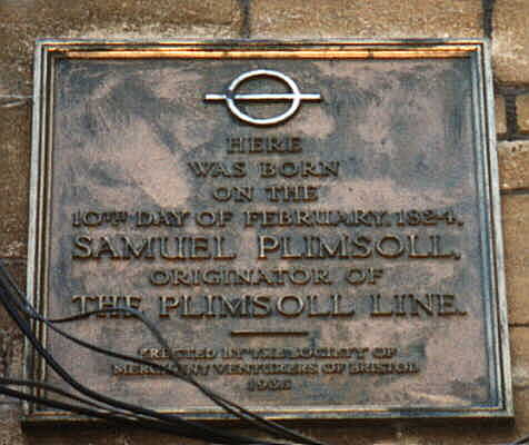 Plaque on the birthplace of Samuel Plimsoll