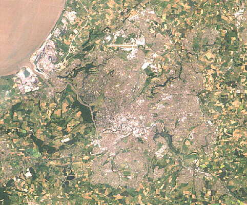 Satellite photo of Bristol