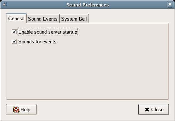 Fedora's Sound Preferences