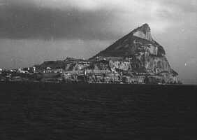 Gibraltar from the harbour - 1951