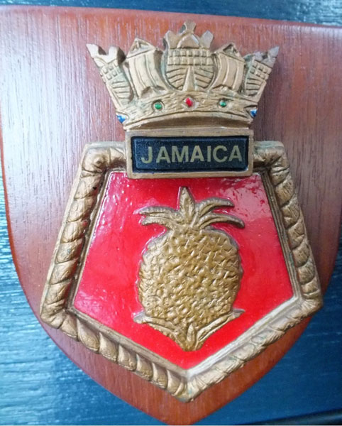 HMS Jamaica plaque