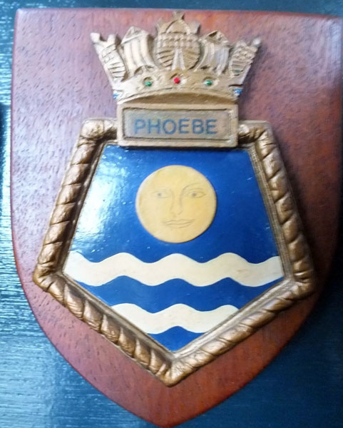 HMS Phoebe plaque