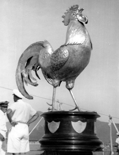 HMS Phoebe's "Cock of the Fleet" trophy