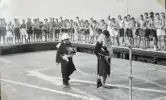 HMS Warrior crossing the equator, 1954. Photo from Aaron Dixey, whose grandfather, Roy Dixey served on HMS Warrior