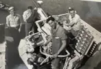 Sometimes the 40mm Bofors gun positions were just the spot to meet for a smoke and chat. Photo from Aaron Dixey, whose grandfather, Roy Dixey served on HMS Warrior