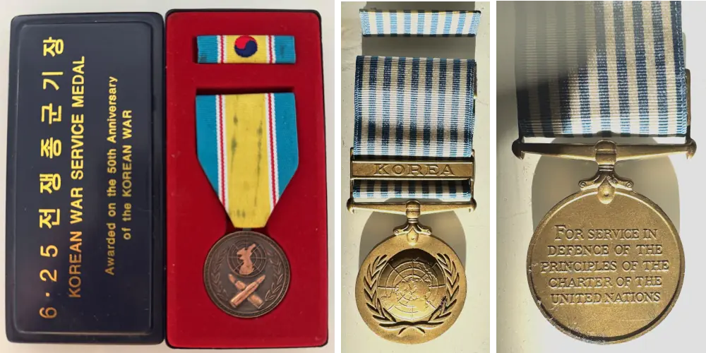 Roy Dixey's Korean medals