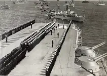 HMS Warrior's company on parade