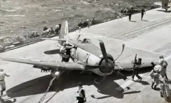 A crashed Sea Fury