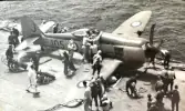 A crashed Sea Fury. Photo from Aaron Dixey, whose grandfather, Roy Dixey served on HMS Warrior