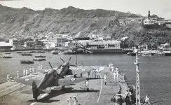 HMS Warrior at Aden, Yemen