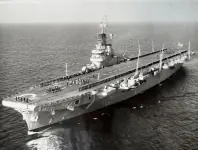 HMS Warrior leaving Plymouth Sound bound for the Far East ~ 1953