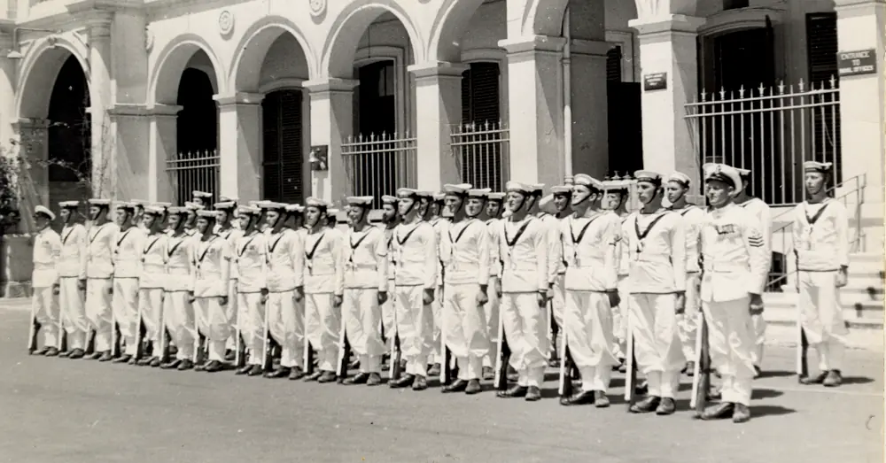 HMS Chevron's Coronation Guard, Port Said, 1953