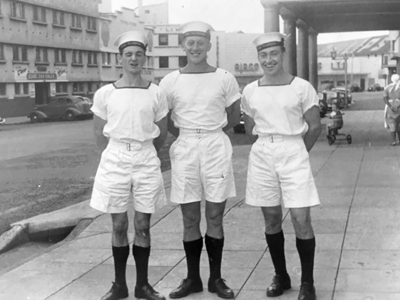 Leslie Smith (left), Durban, South Africa, 1954