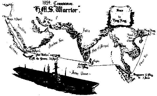 HMS Warrior - 1954 cruise