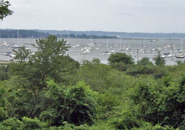 Bristol harbor from Colt State Park