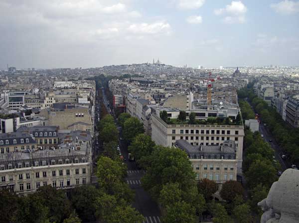 On the hill is the Sacré Coeur